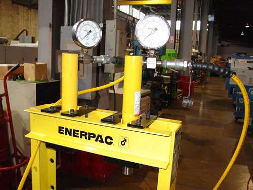 10 Ton Enerpac Dual Cylinder H-Frame Press For Sale