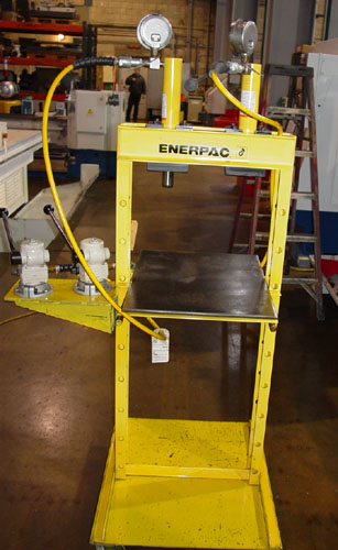 10 Ton Enerpac Dual Cylinder H-Frame Press For Sale