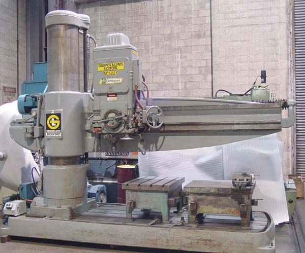 8' x 19" GIDDINGS & LEWIS FOR SALE RADIAL DRILL