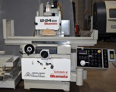 Used 12" x 24" Okamoto Horizontal Spindle Reciprocating Surface Grinder For Sale, Used Surface Grinder For Sale, Used Horizontal Reciprocating Surface Grinder For Sale, Used Horz Recip Surface Grinder For Sale