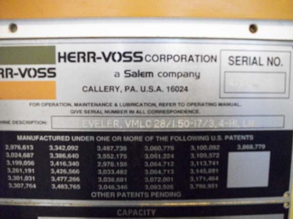 24" HERR VOSS 17-Roll Leveler for sale