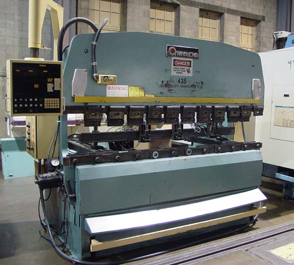 88 Ton x 8' Amada Hydraulic Press Brake with 2-Axis CNC Back Gauge  for sale