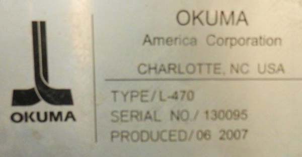 OKUMA CAPTAIN L470/1250 CNC TURNING CENTER for sale