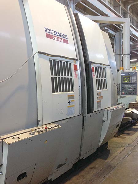 Okuma Howa 2SP-V55 Vertical Twin Spindle CNC Turning Centers 2 Spindle Lathe  for sale