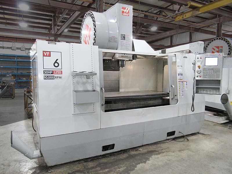 Haas VF-6 50 Taper CNC Vertical Machining Center for sale.
