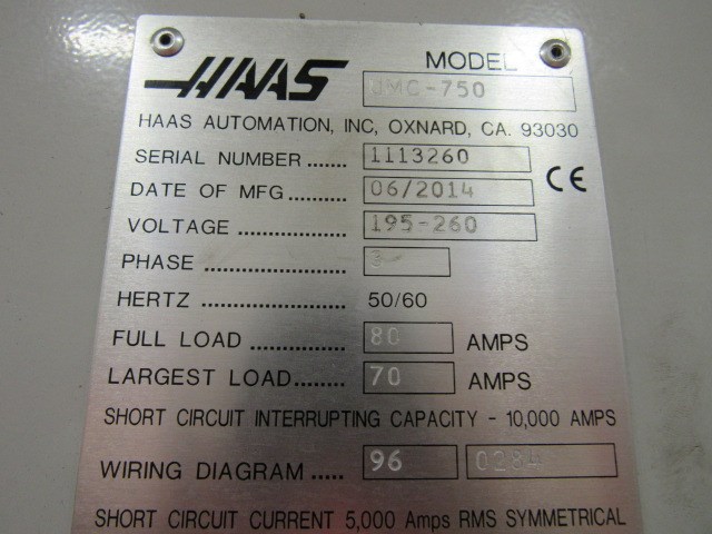 HAAS UMC750 Full 5-Axis CNC Universal Vertical Machining Center
