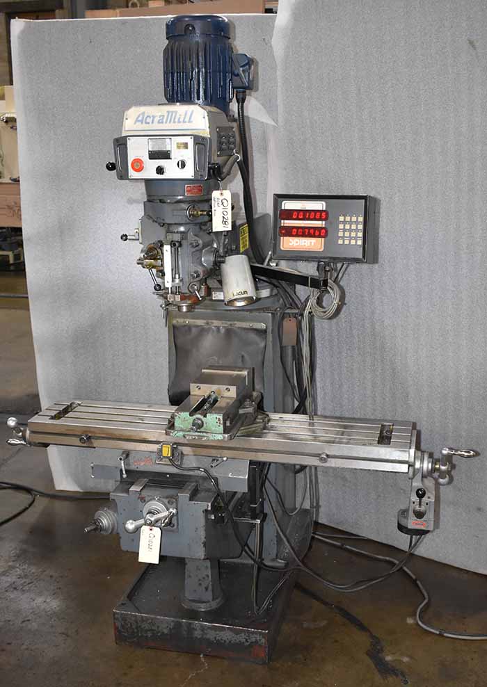 Used Acra Knee Mill For Sale, Used Vertical Mill For Sale