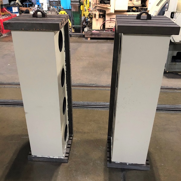 (2) Cast Iron T-Slotted Angle Plates, (2) Angle Plates with T-Slots, used Cast Iron T-Slotted Angle Plates For Sale, used angle Plates with T-Slots For Sale, Cast Iron Angle Plates For Sale in Cincinnati, OH