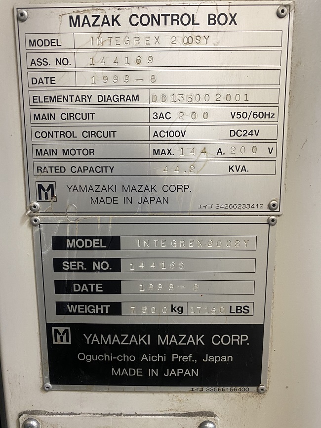 Mazak Integrex 200SY CNC Milling/Turning Center, Mazak Integrex 200 5-Axis CNC Turning Center, Mazak Integrex 200 CNC Lathe, Okuma Multus, Mori MT-2500
